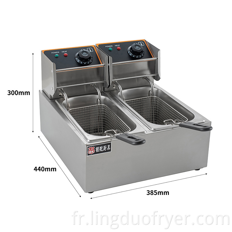 dual electric deep fryer 